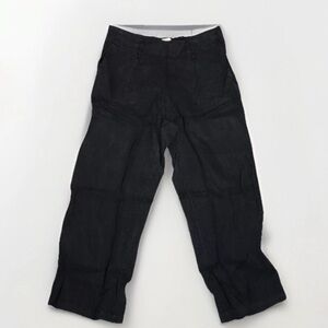 NICOLE MILLER WOMENS PANTS 100% LINEN STRAIGHT LEG CASUAL TROUSER SMALL